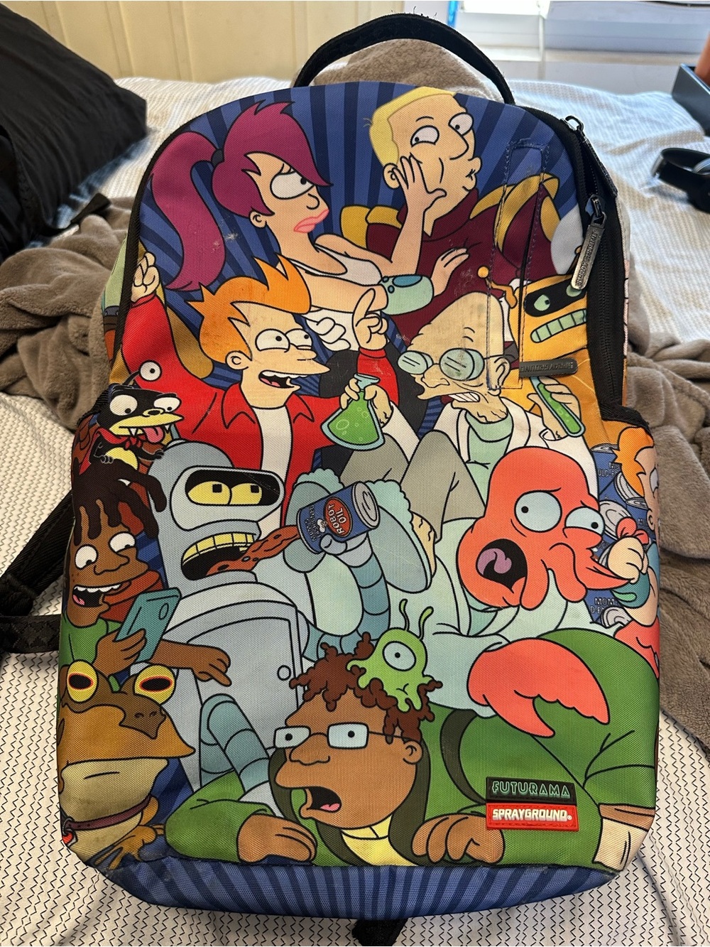 Sprayground Futurama Cartoon Character Multicolor Backpack
